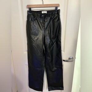 Faux leather pants